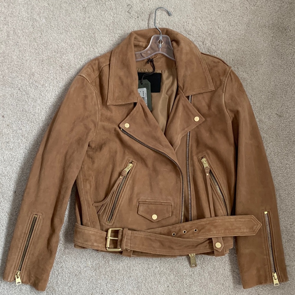 Allsains Luna Suede Biker Jacket - Picture 2 of 12